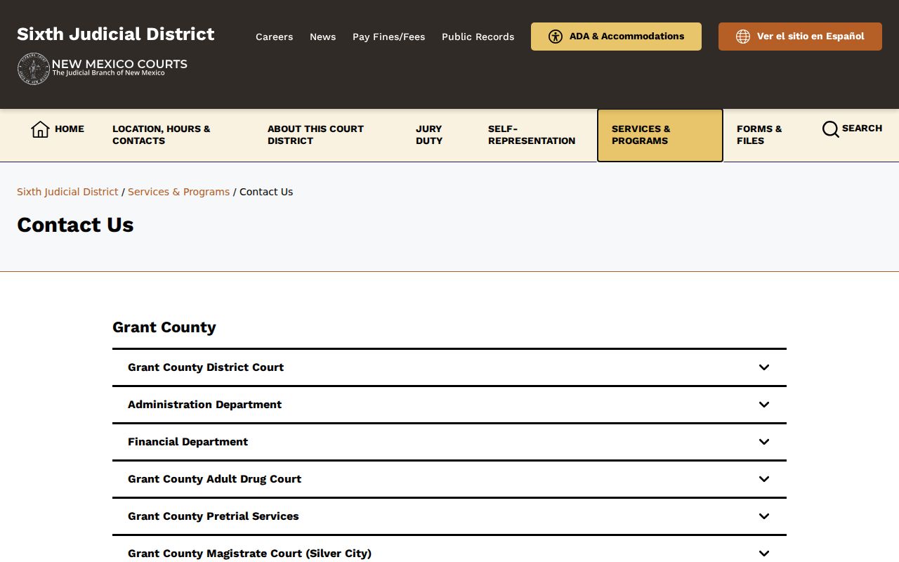 Grant County warrant check District and Magistrate court contacts